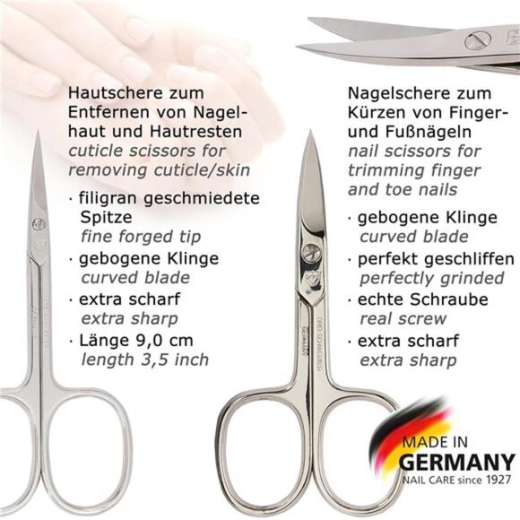3 Swords Germany Solingen Manicure Pedicure Set Nail Care Kit Made in Germany - Picture 2 of 7